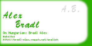 alex bradl business card